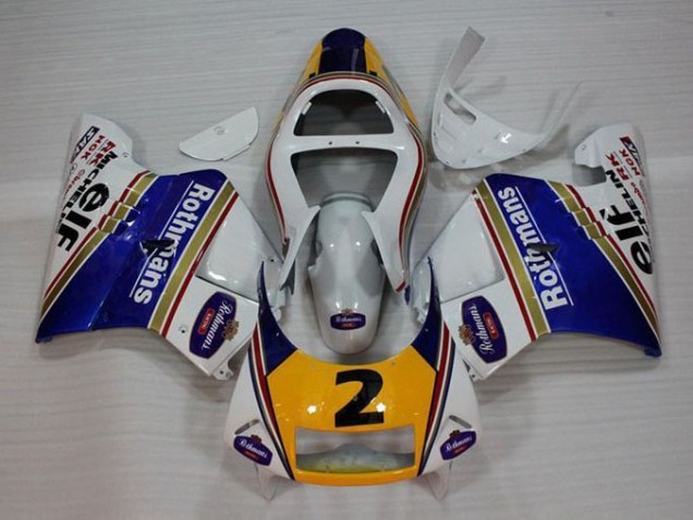 Cheap 1994-1996 White Blue Yellow Honda NSR250 MC28 P4 Bike Fairing Kit