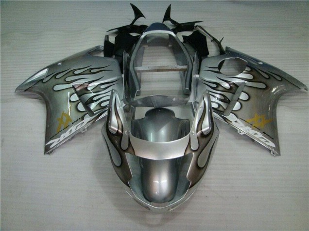 Cheap 1996-2007 Flame Silver Grey Honda CBR1100XX Motorcycle Fairings Kits Cheap 1996-2007 Flame Silver Grey Honda CBR1100XX Motorcycle Fairings Kits