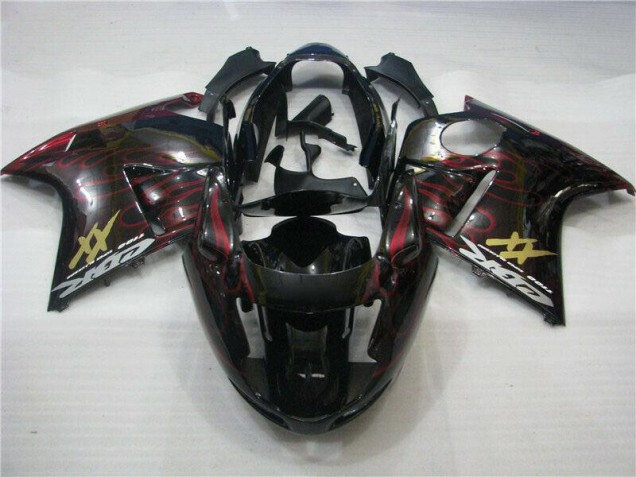 Cheap 1996-2007 Red Flame Honda CBR1100XX Motor Fairings Cheap 1996-2007 Red Flame Honda CBR1100XX Motor Fairings