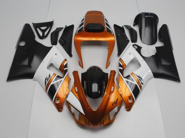Cheap 1998-1999 Gold White Black Yamaha YZF R1 Motorcycle Fairing Kits