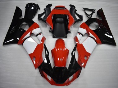 Cheap 1998-2002 Black White Yamaha YZF R6 Motorbike Fairing