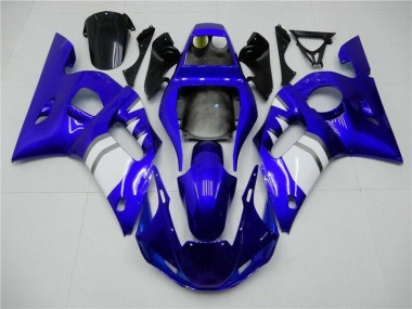 Cheap 1998-2002 Blue White Yamaha YZF R6 Motorcycle Fairings Kits