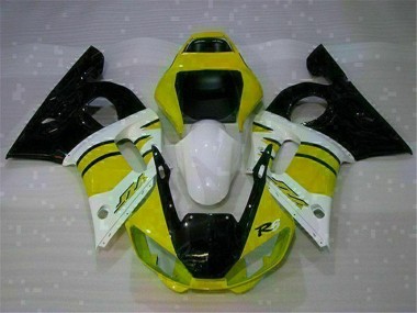 Cheap 1998-2002 Yellow White Yamaha YZF R6 Motorcycle Fairings Kits