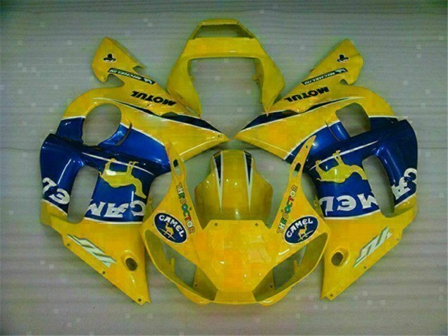 Cheap 1998-2002 Yellow Blue Yamaha YZF R6 Motorcycle Fairing Kit Cheap 1998-2002 Yellow Blue Yamaha YZF R6 Motorcycle Fairing Kit