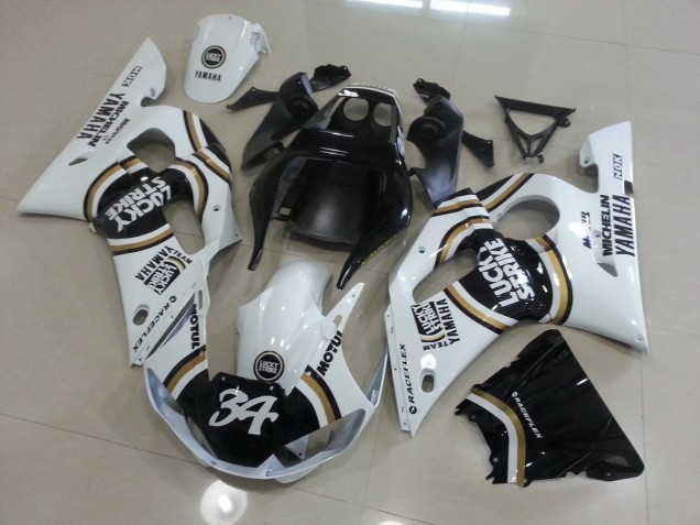 Cheap 1998-2002 White Black Yamaha YZF R6 Motorcycle Fairing Cheap 1998-2002 White Black Yamaha YZF R6 Motorcycle Fairing
