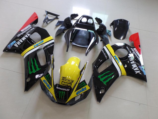 Cheap 1998-2002 Black Yellow Monster Yamaha YZF R6 Bike Fairings Cheap 1998-2002 Black Yellow Monster Yamaha YZF R6 Bike Fairings