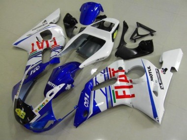Cheap 1998-2002 Blue White Fiat Yamaha YZF R6 Motorcycle Fairings Kit