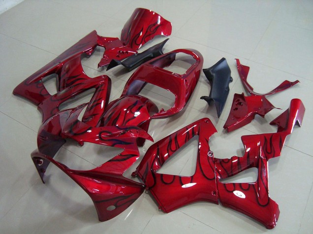 Cheap 2000-2001 Red Black Flame Honda CBR900RR 929 Bike Fairing Cheap 2000-2001 Red Black Flame Honda CBR900RR 929 Bike Fairing