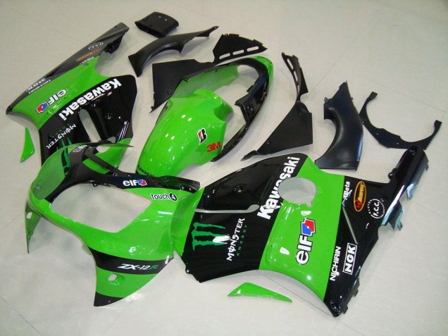 Cheap 2000-2001 Green Monster Kawasaki ZX12R Motorcycle Fairing Kit Cheap 2000-2001 Green Monster Kawasaki ZX12R Motorcycle Fairing Kit