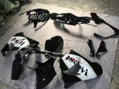 Cheap 2000-2001 Glossy Black White Kawasaki ZX9R Motorbike Fairing Kits