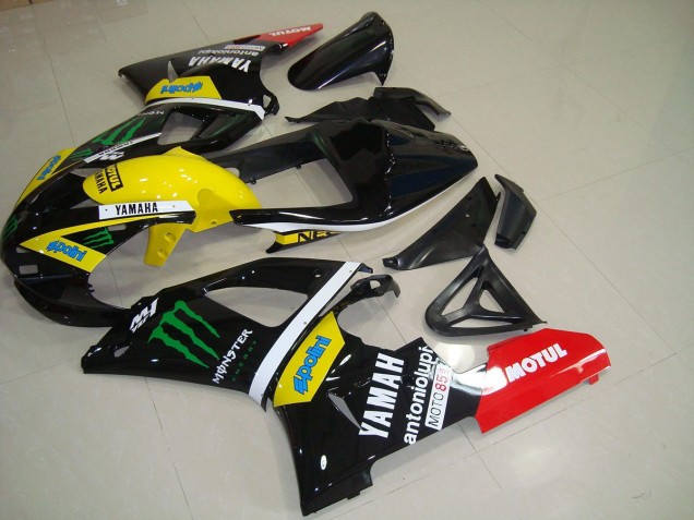 Cheap 2000-2001 Yellow Monster Yamaha YZF R1 Motorcycle Fairings Kits Cheap 2000-2001 Yellow Monster Yamaha YZF R1 Motorcycle Fairings Kits