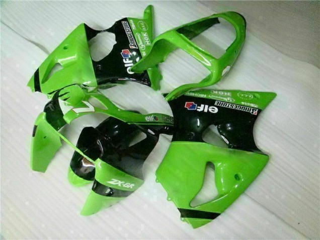 Cheap 2000-2002 Green Black Kawasaki ZX6R Bike Fairings Cheap 2000-2002 Green Black Kawasaki ZX6R Bike Fairings