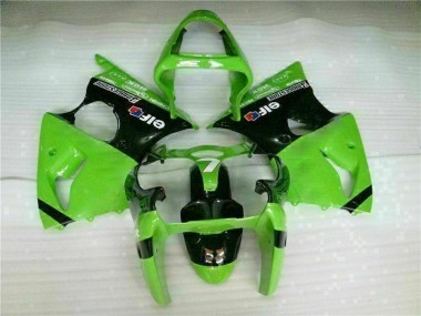 Cheap 2000-2002 Green Black Kawasaki ZX6R Bike Fairings