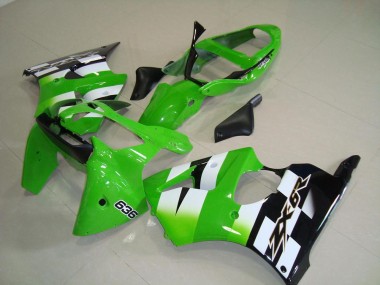 Cheap 2000-2002 Green Black Kawasaki ZX6R Bike Fairing Kit