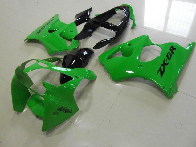 Cheap 2000-2002 Green Black Tail Kawasaki ZX6R Motorbike Fairing Kits Cheap 2000-2002 Green Black Tail Kawasaki ZX6R Motorbike Fairing Kits