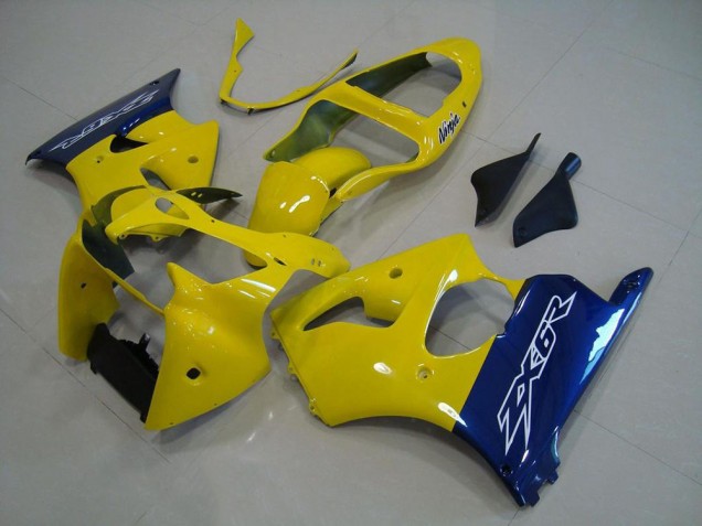 Cheap 2000-2002 Yellow Blue Kawasaki ZX6R Moto Fairings Cheap 2000-2002 Yellow Blue Kawasaki ZX6R Moto Fairings