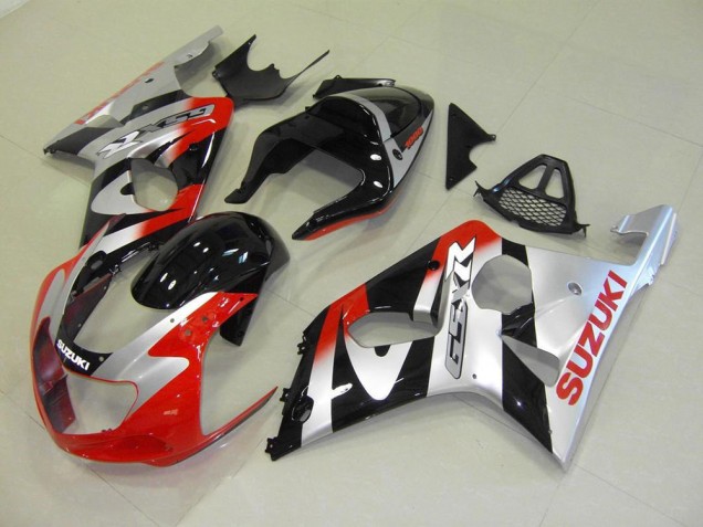Cheap 2000-2002 Red Silver Suzuki GSXR 1000 Motorcycle Fairings Cheap 2000-2002 Red Silver Suzuki GSXR 1000 Motorcycle Fairings