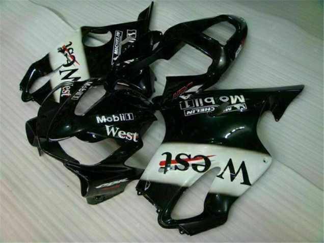 Cheap 2001-2003 White Black West Honda CBR600 F4i Bike Fairings Cheap 2001-2003 White Black West Honda CBR600 F4i Bike Fairings