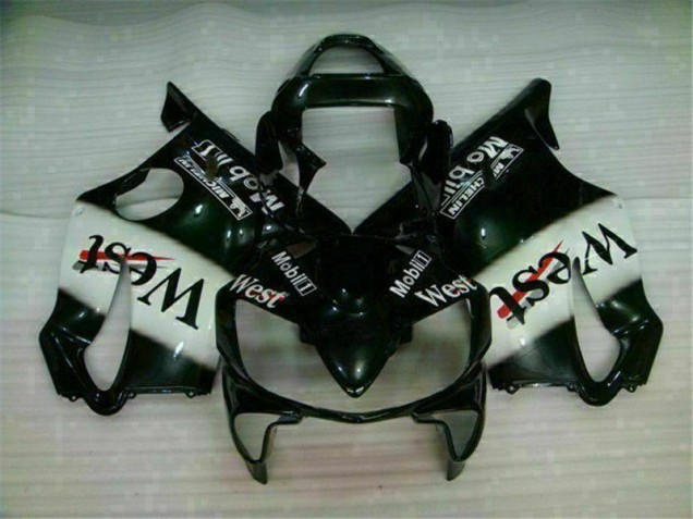 Cheap 2001-2003 White Black West Honda CBR600 F4i Bike Fairings Cheap 2001-2003 White Black West Honda CBR600 F4i Bike Fairings