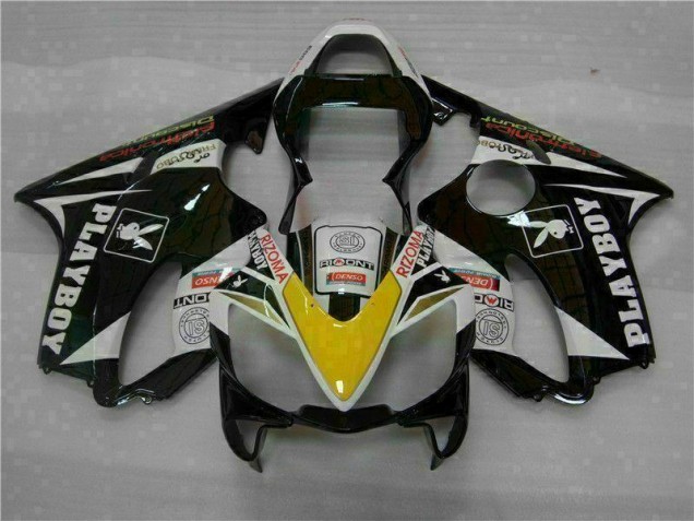 Cheap 2001-2003 Yellow Silver Black Playboy Honda CBR600 F4i Motorcycle Fairing Kit Cheap 2001-2003 Yellow Silver Black Playboy Honda CBR600 F4i Motorcycle Fairing Kit