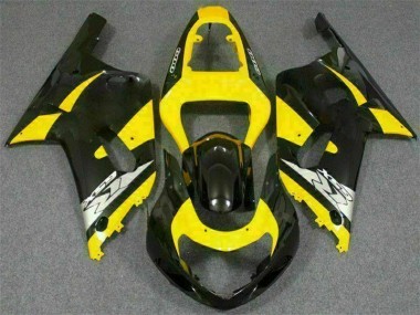 Cheap 2001-2003 Yellow Black Suzuki GSXR 600/750 Motorcycle Replacement Fairings
