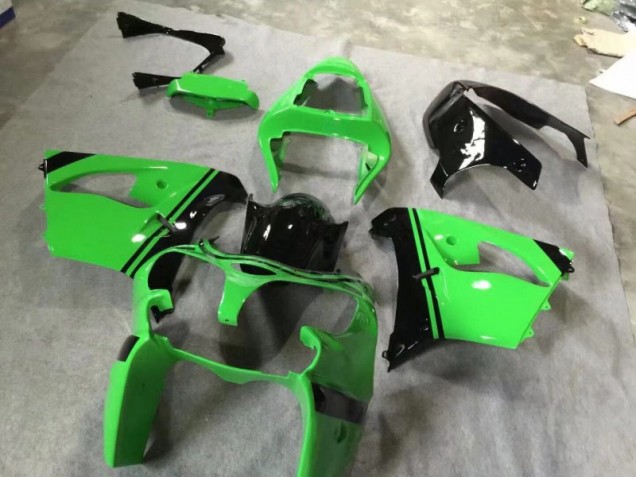 Cheap 2002-2003 Green Glossy Black Kawasaki ZX9R Motorbike Fairing