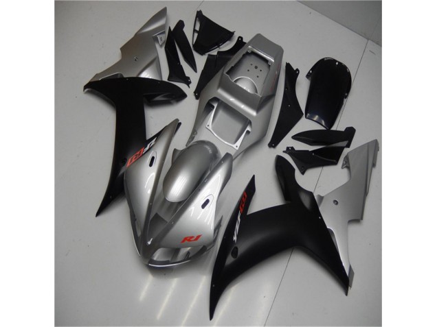 Cheap 2002-2003 Silver Black Yamaha YZF R1 Motorbike Fairings