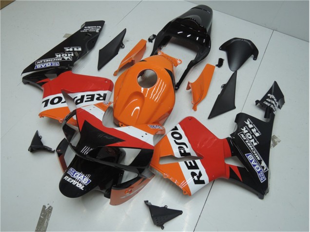 Cheap 2003-2004 Orange Red Black Repsol Honda CBR600RR Motor Bike Fairings Cheap 2003-2004 Orange Red Black Repsol Honda CBR600RR Motor Bike Fairings