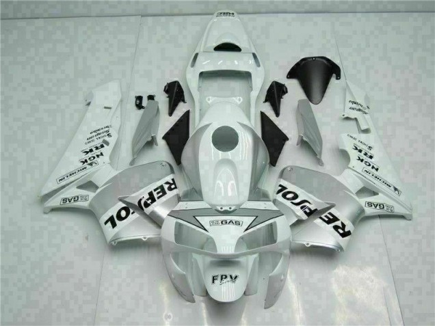 Cheap 2003-2004 White Silver Repsol Honda CBR600RR Replacement Fairings Cheap 2003-2004 White Silver Repsol Honda CBR600RR Replacement Fairings