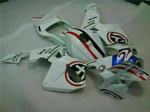 Cheap 2003-2004 White Blue R 2 Honda CBR600RR Motorcycle Fairings Cheap 2003-2004 White Blue R 2 Honda CBR600RR Motorcycle Fairings