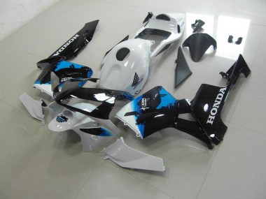 Cheap 2003-2004 White Black Blue Honda CBR600RR Motorcycle Fairings Kit