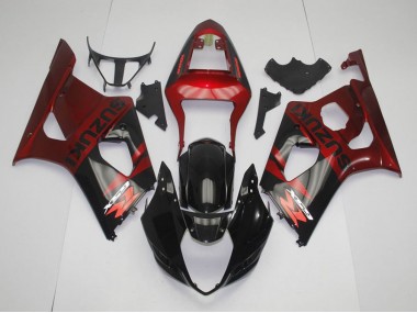 Cheap 2003-2004 Black Red Suzuki GSXR 1000 Replacement Motorcycle Fairings