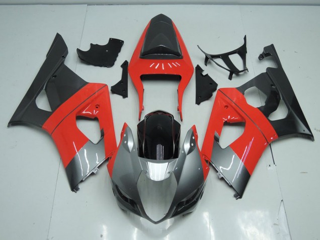 Cheap 2003-2004 Red and Grey Suzuki GSXR 1000 Motorbike Fairing Cheap 2003-2004 Red and Grey Suzuki GSXR 1000 Motorbike Fairing