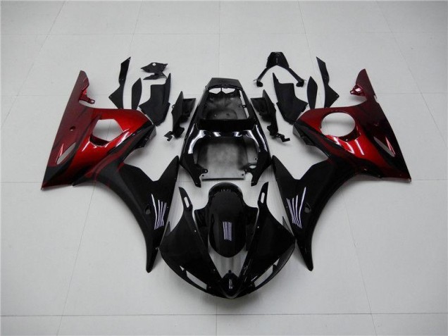 Cheap 2003-2005 Black Red Yamaha YZF R6 Motorcycle Replacement Fairings Cheap 2003-2005 Black Red Yamaha YZF R6 Motorcycle Replacement Fairings