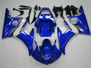 Cheap 2003-2005 Blue White Yamaha YZF R6 Replacement Fairings