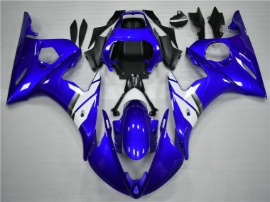 Cheap 2003-2005 Blue White Yamaha YZF R6 Bike Fairings