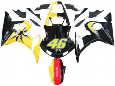 Cheap 2003-2005 Black Yellow No. 46 Yamaha YZF R6 Motorcycle Fairings