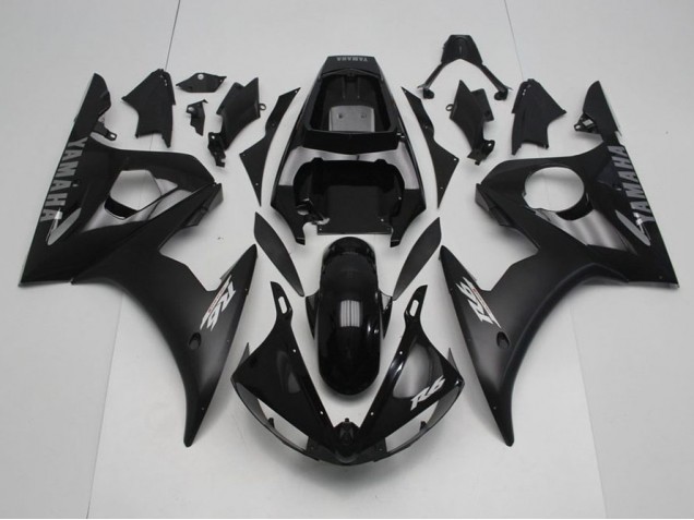 Cheap 2003-2005 Black with Silver Decals Yamaha YZF R6 Motorcycle Fairing Kits Cheap 2003-2005 Black with Silver Decals Yamaha YZF R6 Motorcycle Fairing Kits