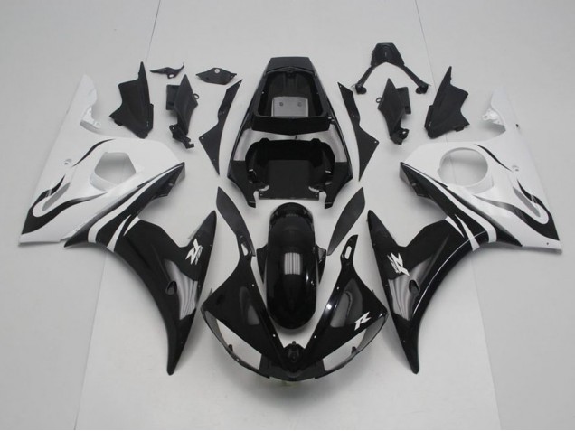 Cheap 2003-2005 Black and White Yamaha YZF R6 Motor Bike Fairings Cheap 2003-2005 Black and White Yamaha YZF R6 Motor Bike Fairings