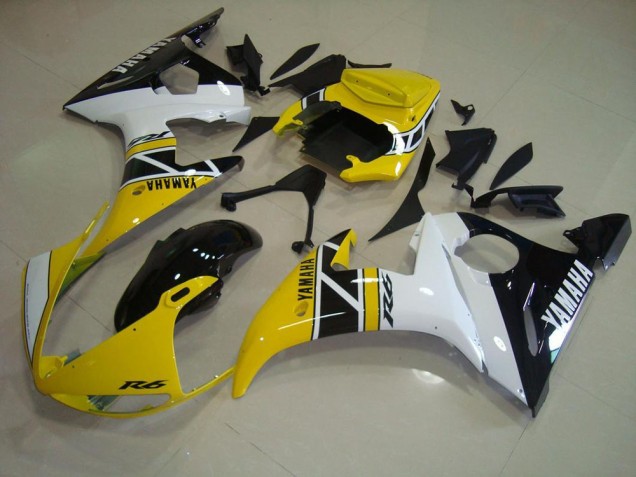 Cheap 2003-2005 Yellow Aniversary Yamaha YZF R6 Motorcycle Fairings Cheap 2003-2005 Yellow Aniversary Yamaha YZF R6 Motorcycle Fairings