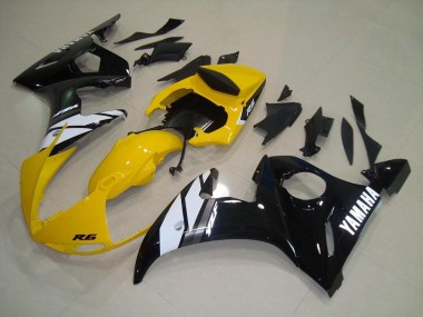 Cheap 2003-2005 Yellow Black Yamaha YZF R6 Motorbike Fairings