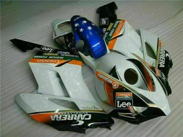 Cheap 2004-2005 White Blue Honda CBR1000RR Replacement Fairings