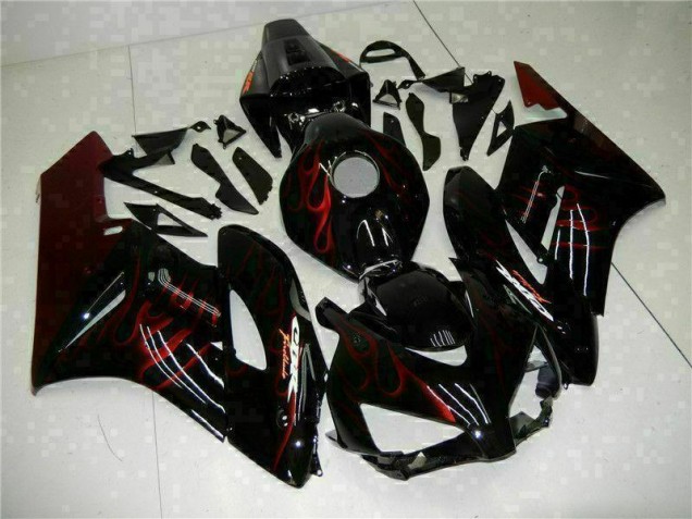 Cheap 2004-2005 Red Flame Black Honda CBR1000RR Replacement Fairings