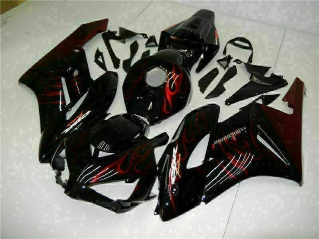 Cheap 2004-2005 Red Flame Black Honda CBR1000RR Replacement Fairings