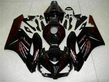 Cheap 2004-2005 Red Flame Black Honda CBR1000RR Replacement Fairings