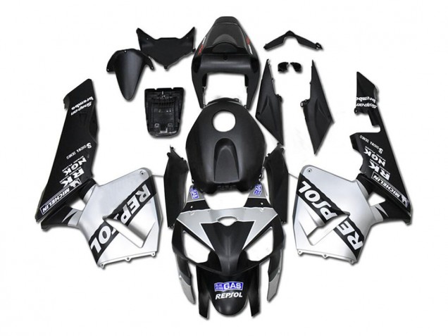 Cheap 2005-2006 Silver Repsol Black Honda CBR600RR Bike Fairings Cheap 2005-2006 Silver Repsol Black Honda CBR600RR Bike Fairings