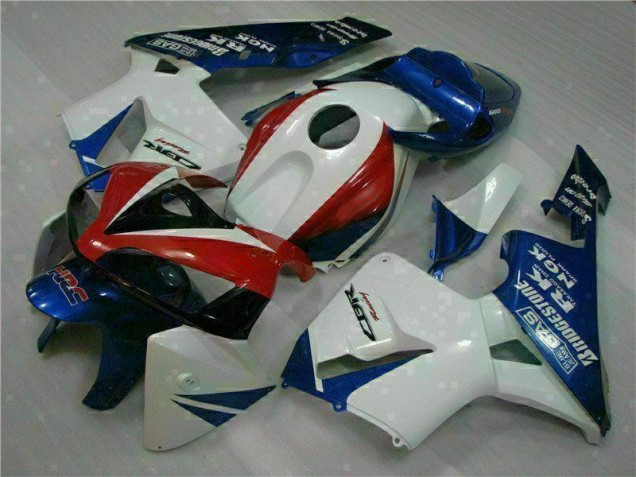 Cheap 2005-2006 White Blue Honda CBR600RR Moto Fairings Cheap 2005-2006 White Blue Honda CBR600RR Moto Fairings