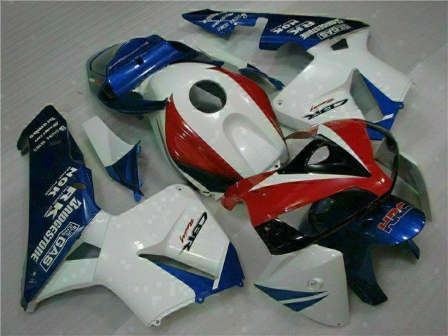 Cheap 2005-2006 White Blue Honda CBR600RR Moto Fairings Cheap 2005-2006 White Blue Honda CBR600RR Moto Fairings
