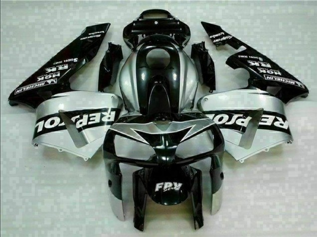 Cheap 2005-2006 Black Silver Repsol Honda CBR600RR Motorcycle Fairings Kit Cheap 2005-2006 Black Silver Repsol Honda CBR600RR Motorcycle Fairings Kit