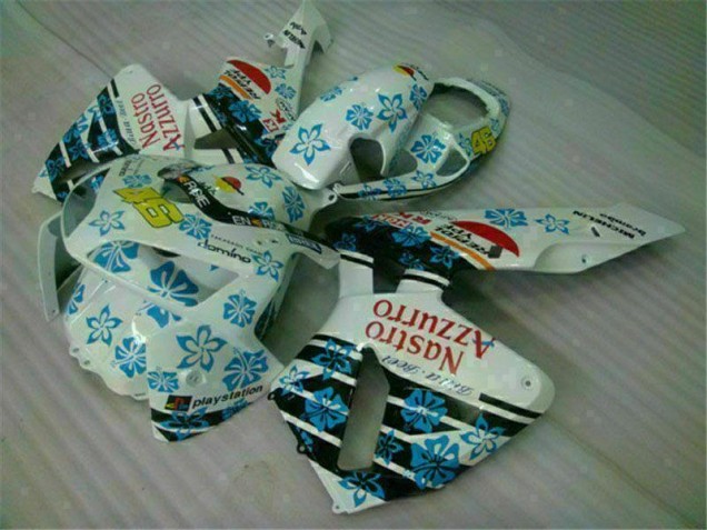 Cheap 2005-2006 White Blue Nastro Azzurro 46 Honda CBR600RR Motorcycle Fairing Cheap 2005-2006 White Blue Nastro Azzurro 46 Honda CBR600RR Motorcycle Fairing